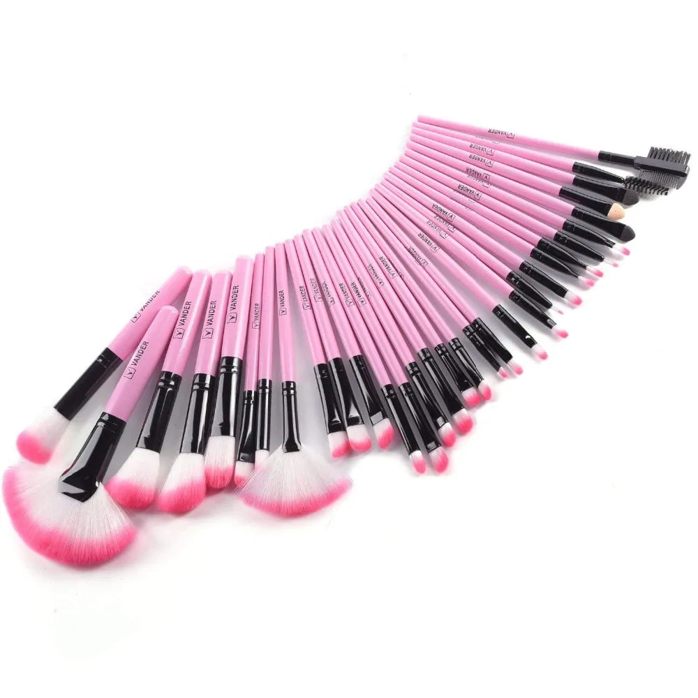 Pro Precision: 32-Piece Professional Makeup Brush Set